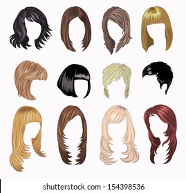 Full Set Of Woman Hair Styling