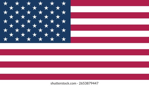 Imagem completa da Bandeira Americana.