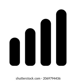 Full Signal bar icon vector isolated on white background EPS 10