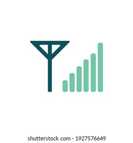 full Signal Icon Isolated on White Background. Phone Signal Symbol. Vector illustration