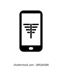 Full signal strength indicators. Network status