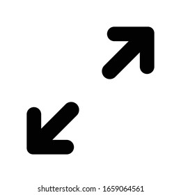 full size button icon on white background, vector symbol. focus icon full screen symbol logo template