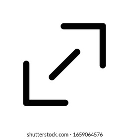 full size button icon on white background, vector symbol. focus icon full screen symbol logo template