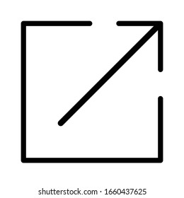 icono de botón de tamaño completo en fondo blanco, símbolo vectorial. icono de foco símbolo de pantalla completa logotipo