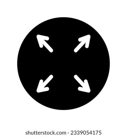 icono de botón de tamaño completo en fondo blanco, símbolo vector. icono de foco símbolo de pantalla completa plantilla de logotipo