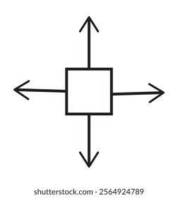 full size button icon on white background, vector symbol. focus icon full screen symbol logo template