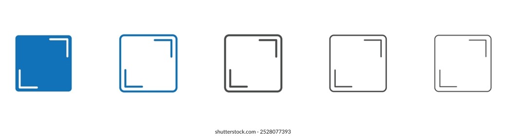 Icono de tamaño completo Vector plano aislado en contorno