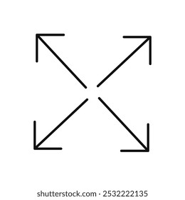 Full size icon. simple thin line icon.
