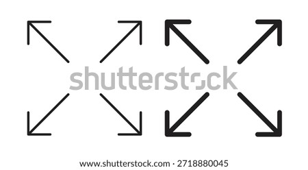Full size icons set isolated on white background flat vector illustration.