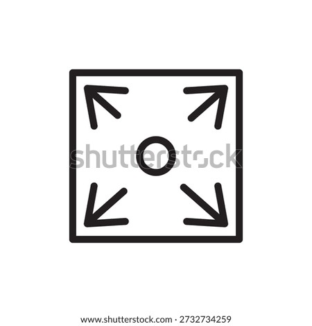 Full size icons symbol. Fullscreen icon set. Large capacity icons. editable stroke, flat design style isolated on white