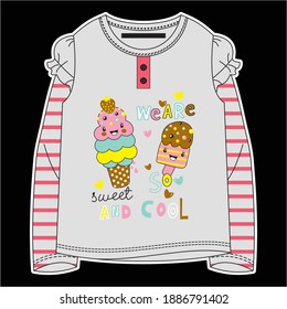 Full Sleeve Baby Design Vector