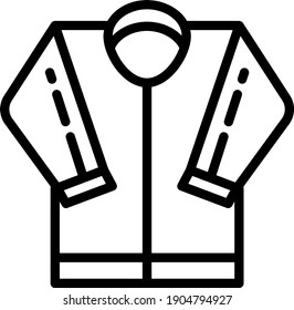 Full Sleeve hockey sweater Concept Vector line Icon Design, Ice hockey Symbol on white background, contact team game Sign, Winter Sport equipment Stock,