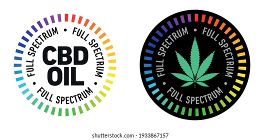 Full Spectrum CBD Oil Vector Badge Icon