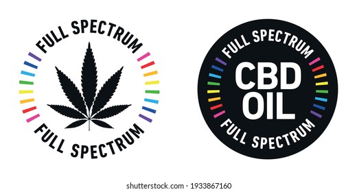 Full Spectrum CBD Oil Vector Badge Icon