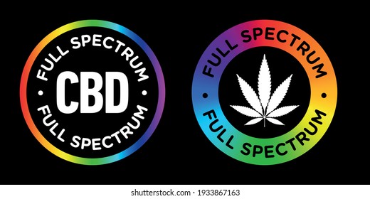 Full Spectrum CBD Oil Vector Badge Icon