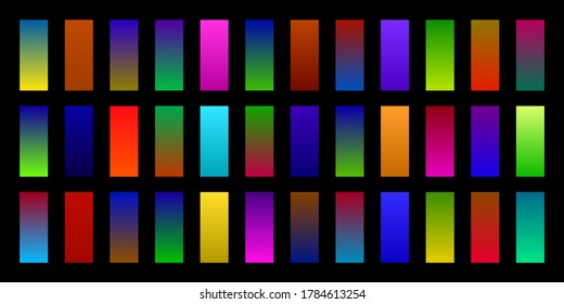 Full spectrum color pallete. Warm and cold color sets