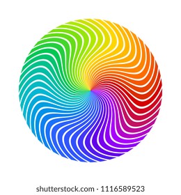 full spectrum color twirled rays that makes a sphere. suitable for logo, product branding or other design