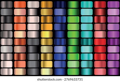 Full Spectrum Metallic Gradient Collection with Multicolor Chrome Swatches