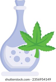 Full Spectrum oil Jar concept, Broad or Isolate extra Virgin vector color icon design, Cannabis and marijuana symbol, thca and cbda sign, recreational herbal drug stock illustration