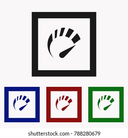 Full speed vector icon illustration isolated on grey background