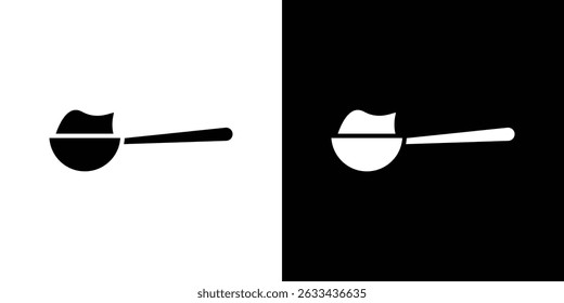 conceito de ícone de colher cheia, ilustração de vetor