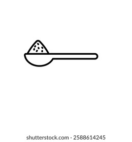 full spoon icon Flat illustration sign