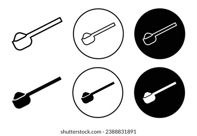 conjunto de ilustraciones de iconos vectoriales de cuchara completa