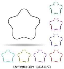 Full star multi color icon. Simple thin line, outline vector of stars icons for ui and ux, website or mobile application