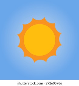 Full Sun, the full orange sun release the hot power.