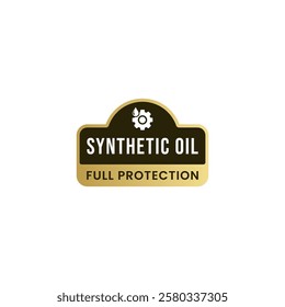 Full Synthetic oil stamp vector isolated eps. Full Synthetic oil icon for apps, websites, product packaging design element and more.
