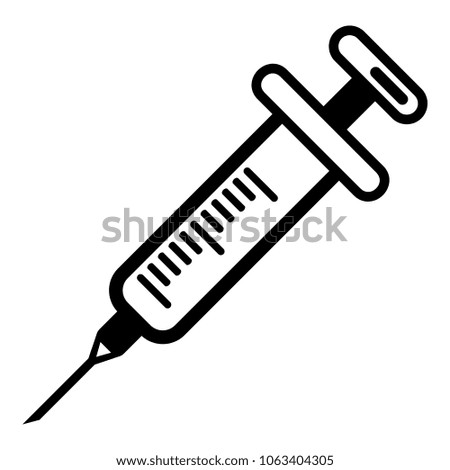 Full syringe icon. Simple illustration of full syringe vector icon for web