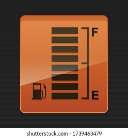 Full Tank, Digital Fuel Gauge Vector Illustration.