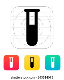 Full test tube icon on white background.. Vector illustration.
