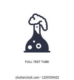 full test tube icon. Simple element illustration from education concept. full test tube editable symbol design on white background. Can be use for web and mobile.