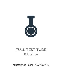 Full test tube icon vector. Trendy flat full test tube icon from education collection isolated on white background. Vector illustration can be used for web and mobile graphic design, logo, eps10