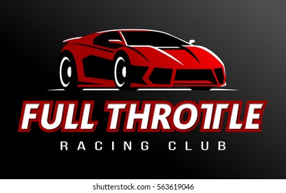 Full Throttle Racing Super Car Logo Stock Vector (Royalty Free ...