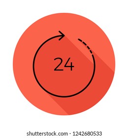 full time, 24 hours. reload.  