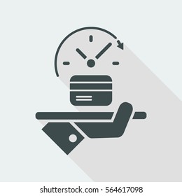 Full time atm service - Vector web icon