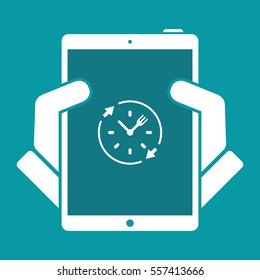 Full time food services - Vector web icon