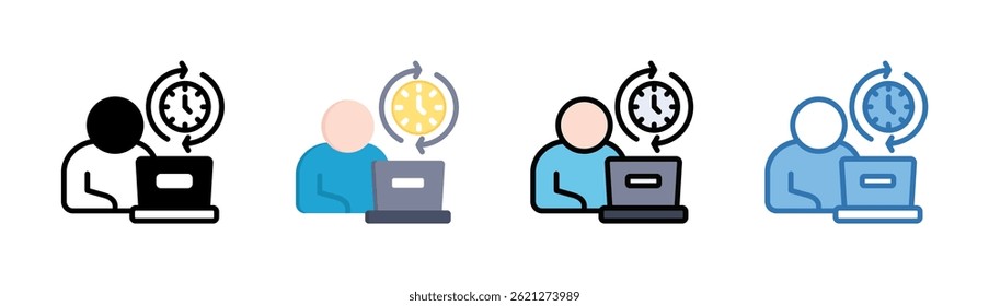 Full Time Job Icon Element For Design