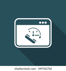 Full time online call services - Vector flat icon