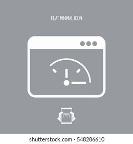 Full time online services - Vector flat icon