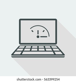 Full time online services - Vector flat icon