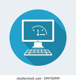 Full time online services - Vector flat icon