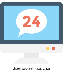 Full Time Service Vector Icon