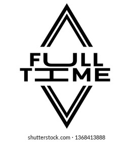 FULL TIME stamp on white