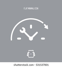 Full time technical assistance services - Vector web icon