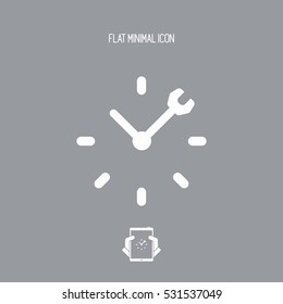 Full time technical assistance services - Vector web icon