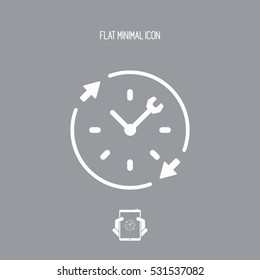Full time technical assistance services - Vector web icon
