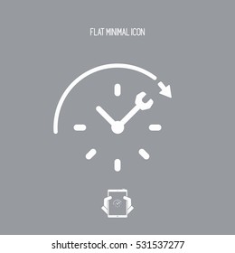 Full time technical assistance services - Vector web icon